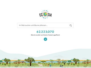 <b>Die Suchmaschine, die Bäume pflanzt </b><br>Ecosia ist eine CO2-positive Suchmaschine. Das in Berlin entstandene Unternehmen nutzt die durch Werbung und Partnerprogramme erzielten Gewinne, um Bäume zu pflanzen. Nach Angaben der Ecosia GmbH wird durchschnittlich für jede 45. Suchanfrage ein neuer Baum gepflanzt. Seit 2009 seien dadurch fast 60 Millionen Bäumen aufgeforstet worden, hauptsächlich in Süd- und Mittelamerika, Afrika und Südostasien. Ecosia ist mittlerweile auch als Add-on für Firefox und Chrome verfügbar. 